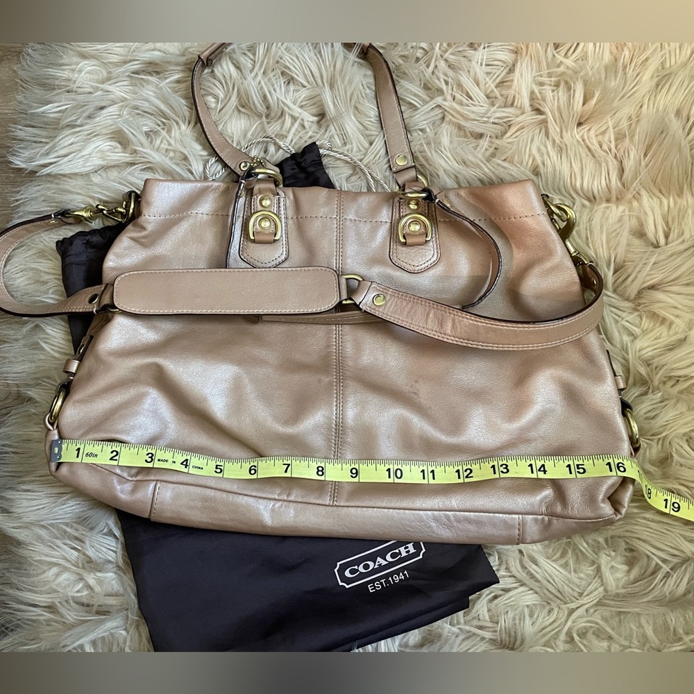Coach Tan Leather Lexy Shoulder/Satchel Bag with Dust Bag - Picture 11 of 16